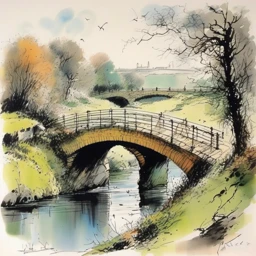 Ronald Searle Landscape